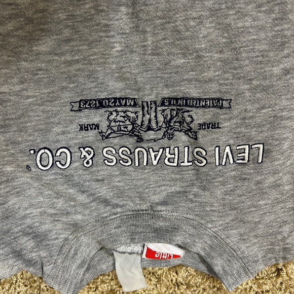 Vintage Little Levi's Gray Sweatshirt * small hole* 5T - Picture 2 of 6